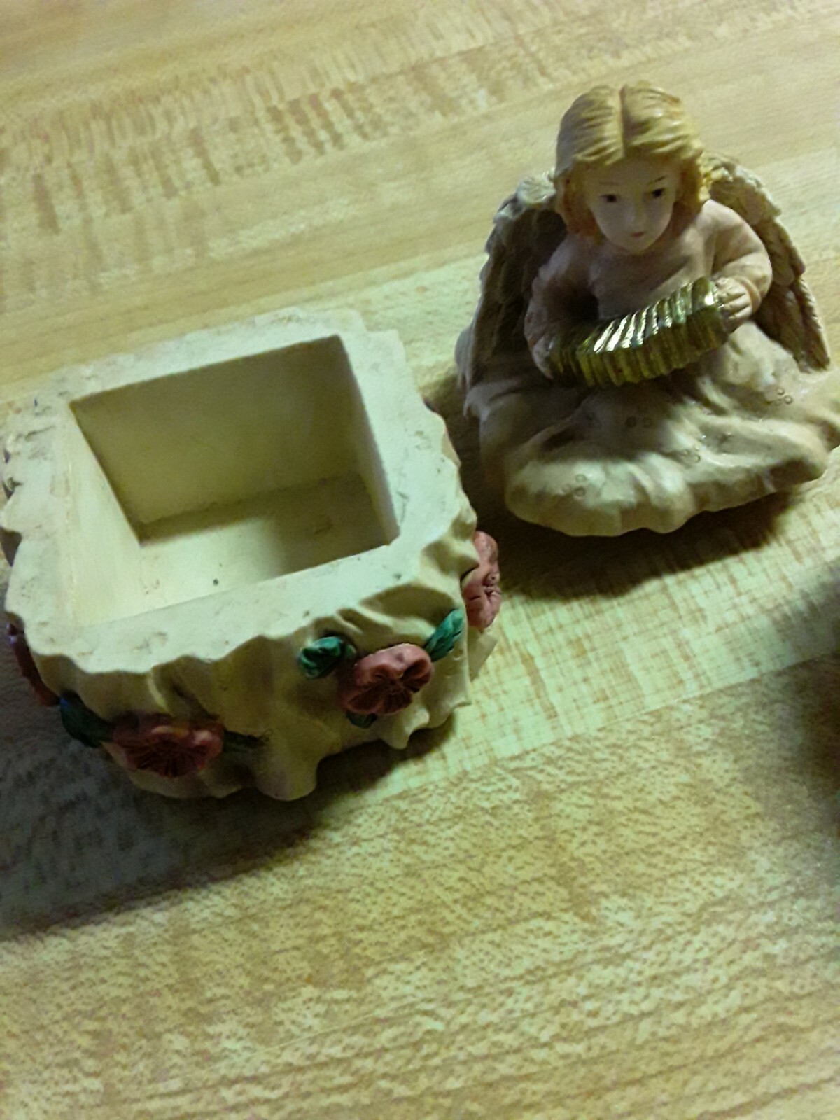 Vintage 2 Small Jars Pearl Painted! Rare!