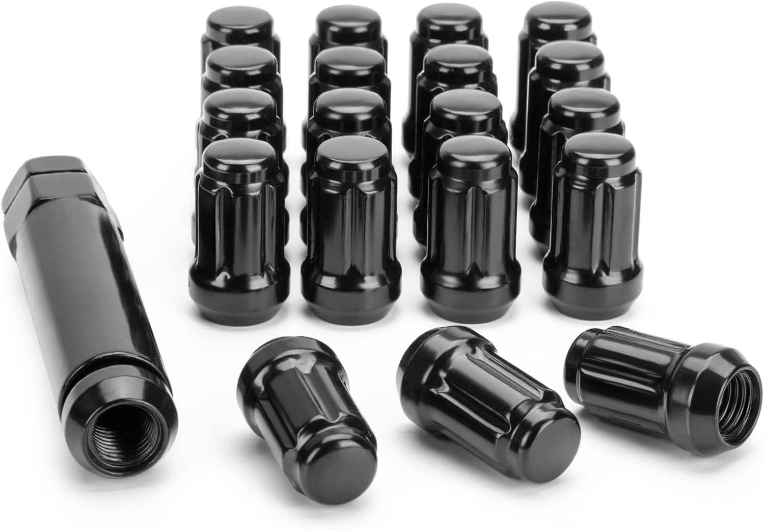 20Pack M12x1.5 Lug Nuts, Black Lug Nuts Replacement for Honda Civic CRV Pilot Ch