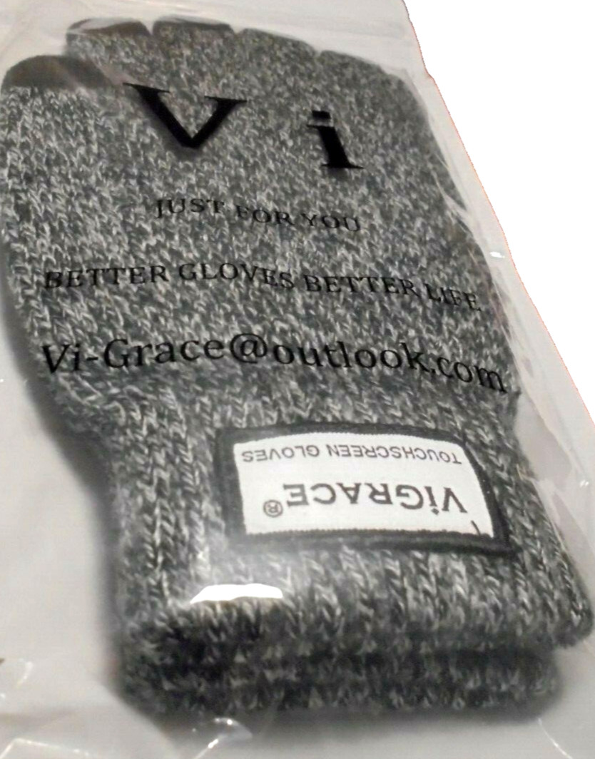 ViGrace Touchscreen Winter Gloves For Men- One Size- Color Gray & Black      110