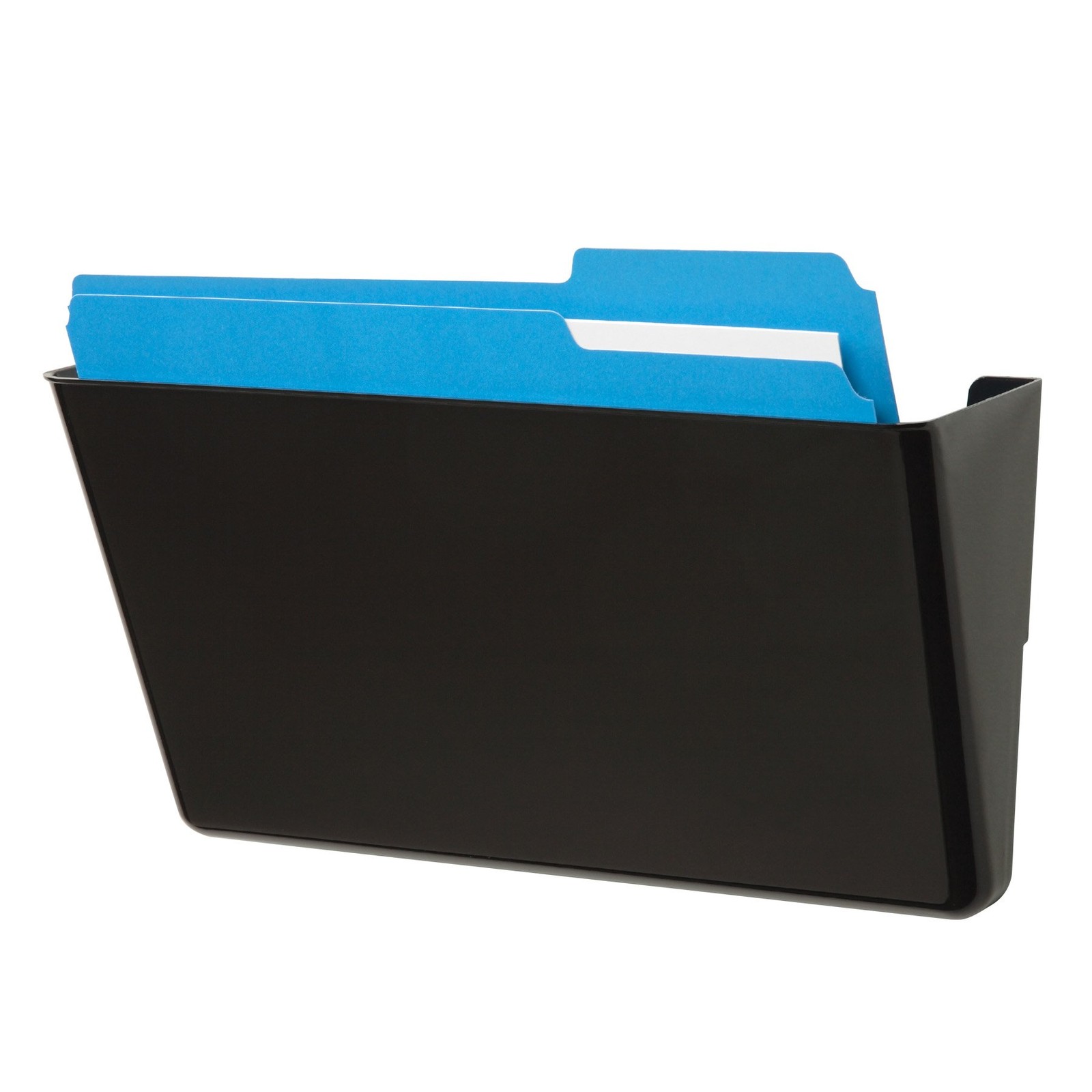 Black Docupocket Stackable Wall Pocket File Document Organizer 13x4x7 Inch