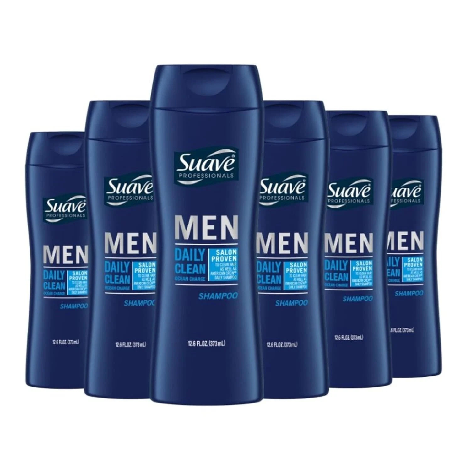 Suave Men Shampoo Ocean Charge 12.6 Fl Oz (Pack of 6)