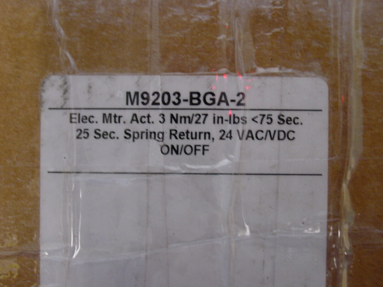 *JOHNSON CONTROLS M9203-BGA-2 DAMPER ACTUATOR 75 Sec. 25 Sec. Spring Return,24 V