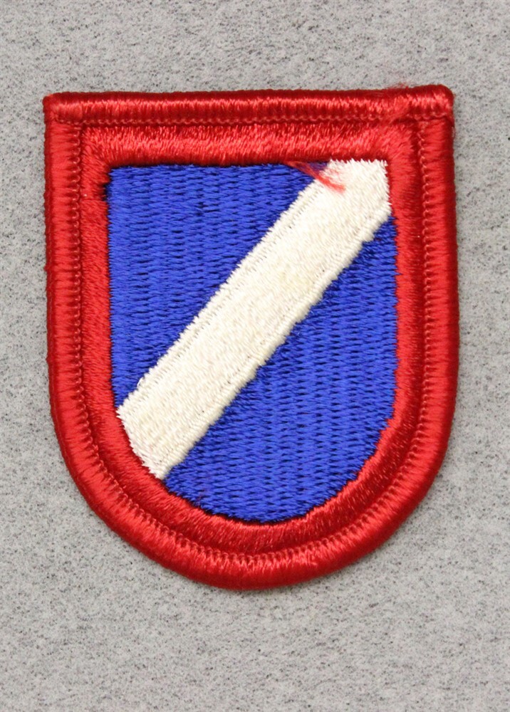 Army Beret Flash Patch 796: 82nd Forward Support Battalion - merrowed edge