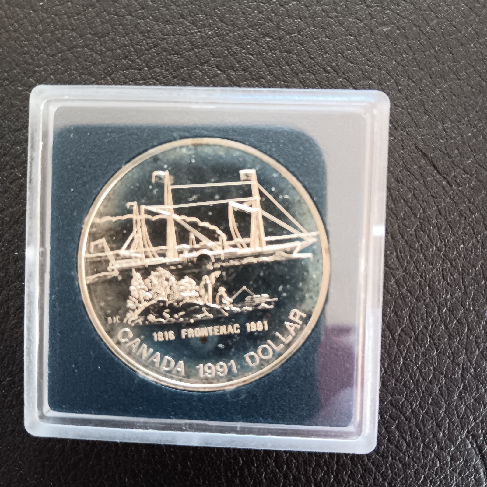 1991 Canadian Fontenac 50 % Silver Dollar Coin