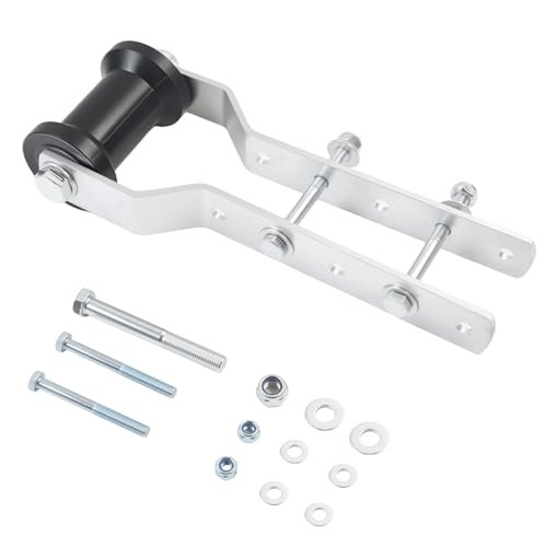 Adjustable Rubber Keel Roller, Tongue Mount with Panel Bracket Assembly, 5"