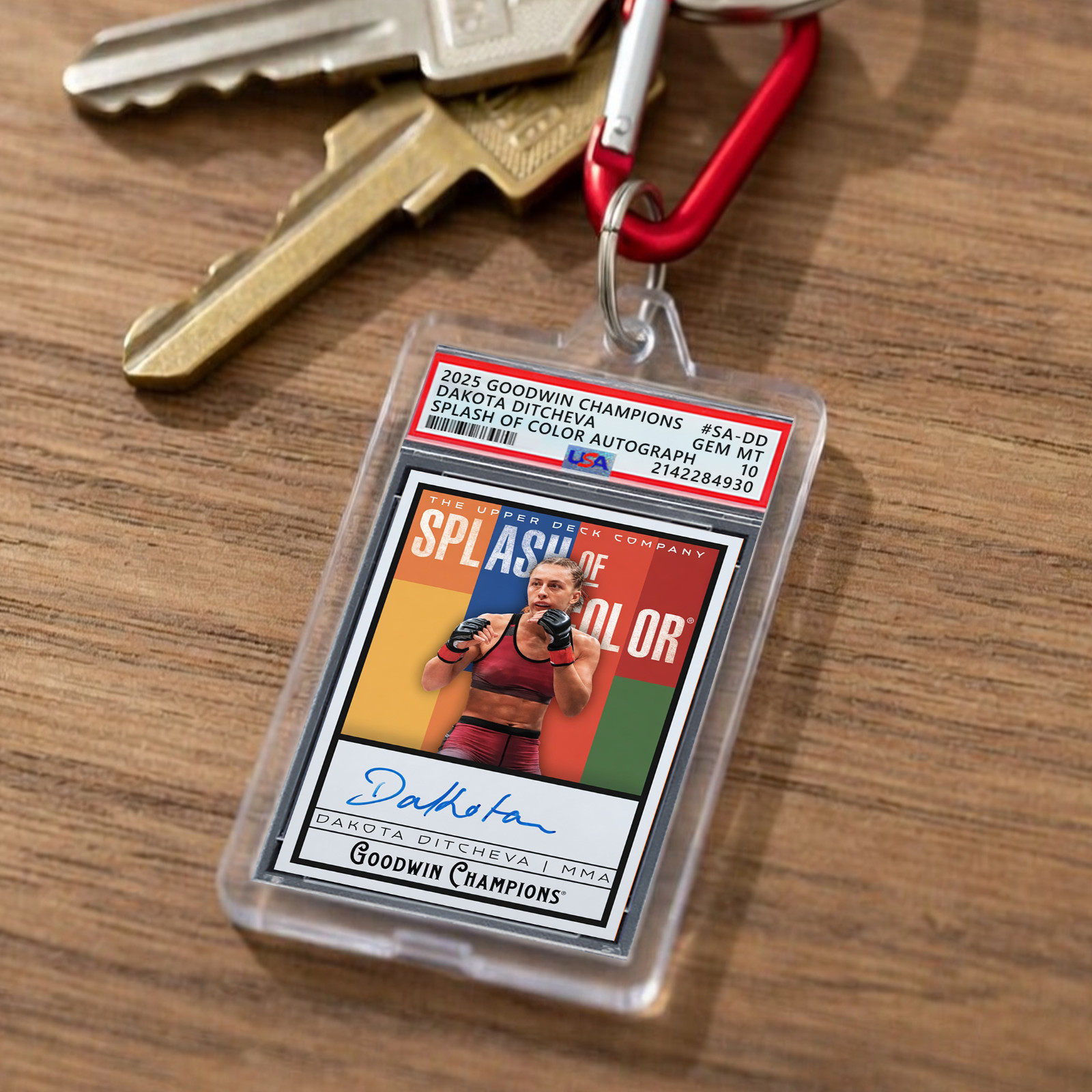 Dakota Ditcheva, UD Goodwin Champions Auto #SA-DD | Mini ƤSA 10 Keychain