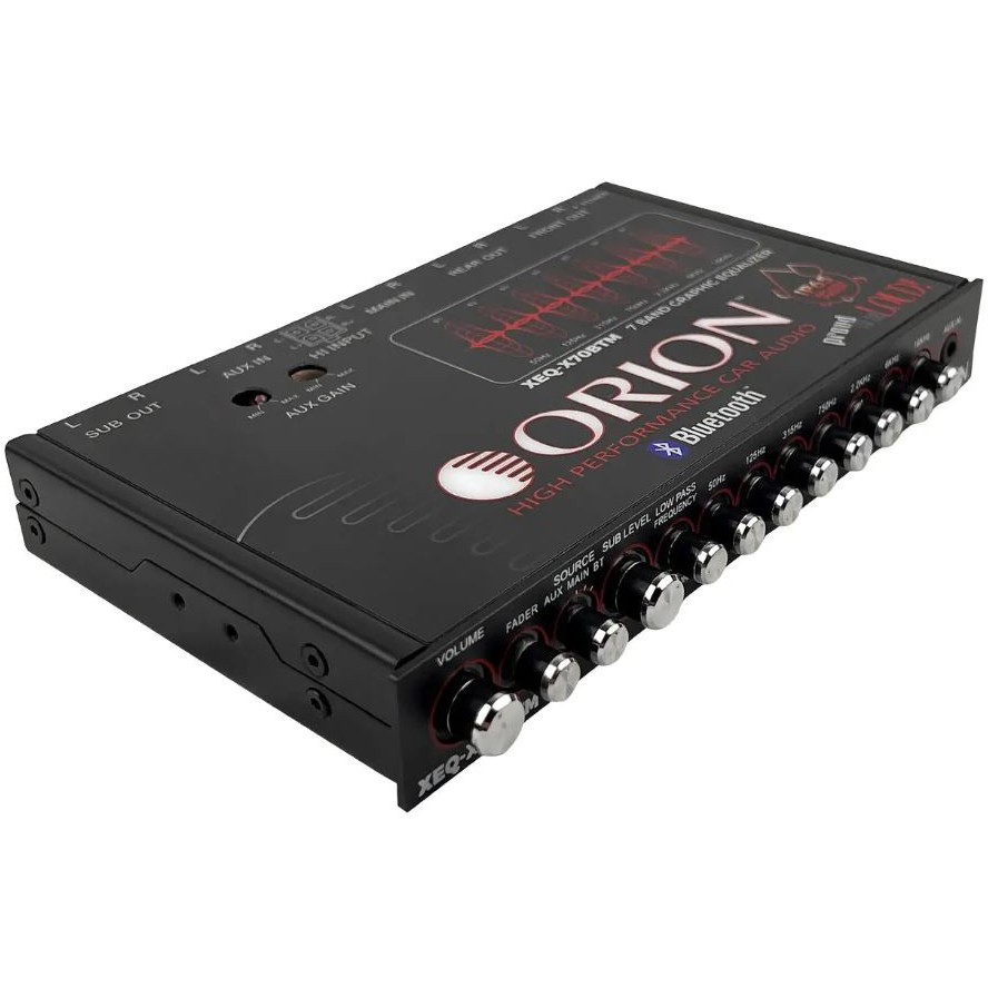 ORION XEQ-X70BTM 7-BAND GRAPHIC EQUALIZER HALF-DIN BLUETOOTH CAR EQ IPX5 MARINE
