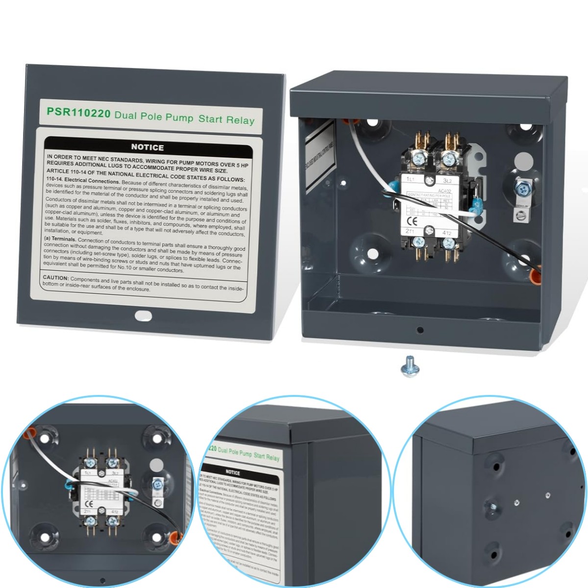 Universal PSR Pump Start 40AMP Relay for 24 VAC Timed Lawn Controllers,PSR110220