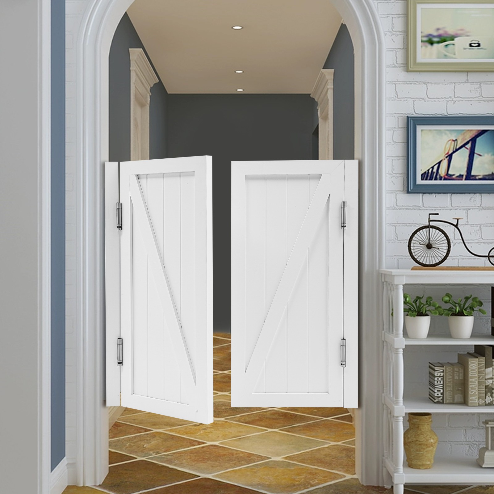 Partition Door For Shop Entrance Partition 90x90cm Double Partition Decor Door