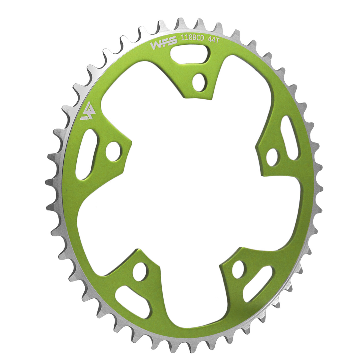 WFS Pulsar Chainring 44T 1/8" 110mm Old School BMX Single Speed Fixie,Green