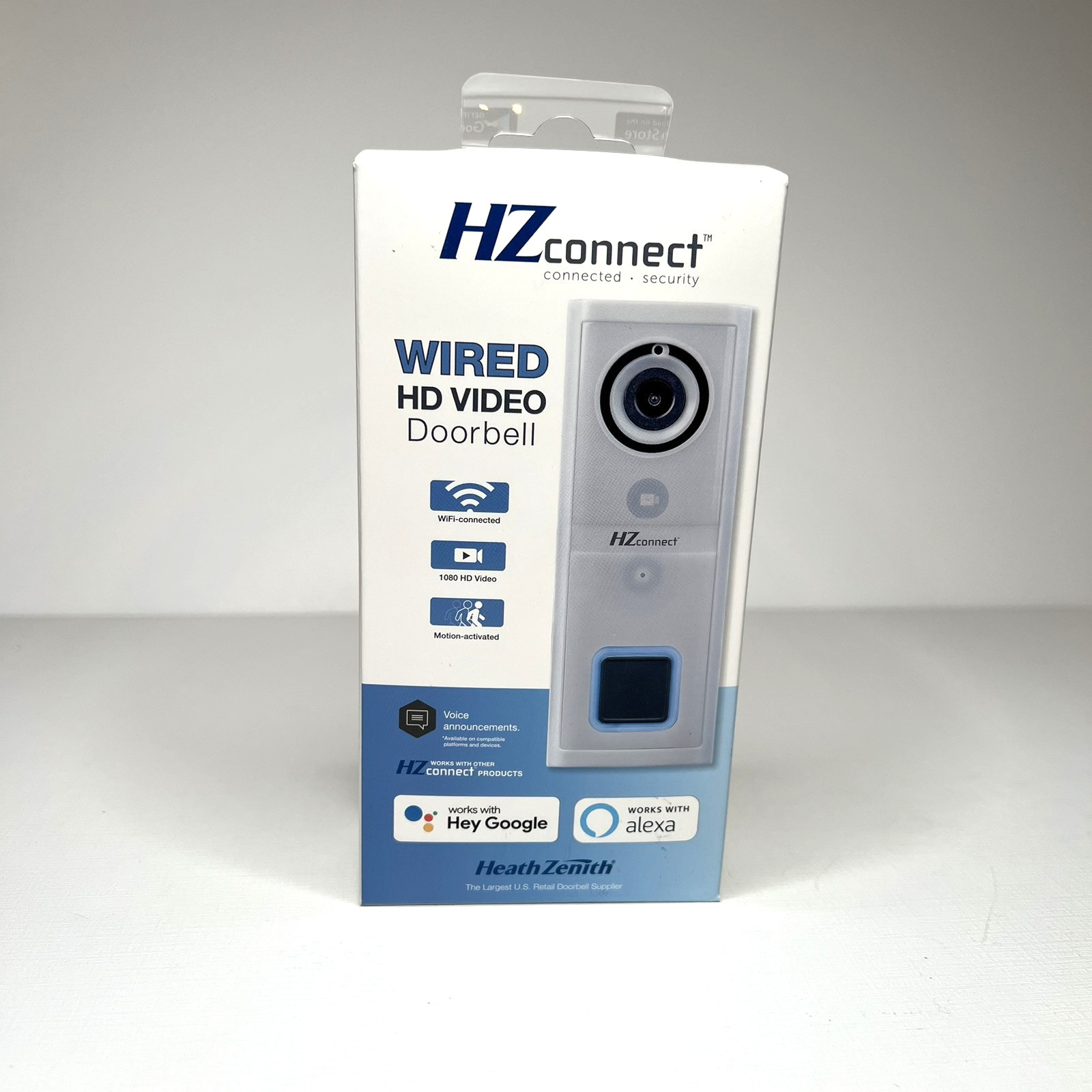 Heath-Zenith SL-9601-90 Wired HD Smart Doorbell Motion Sensor HZ Connect NEW