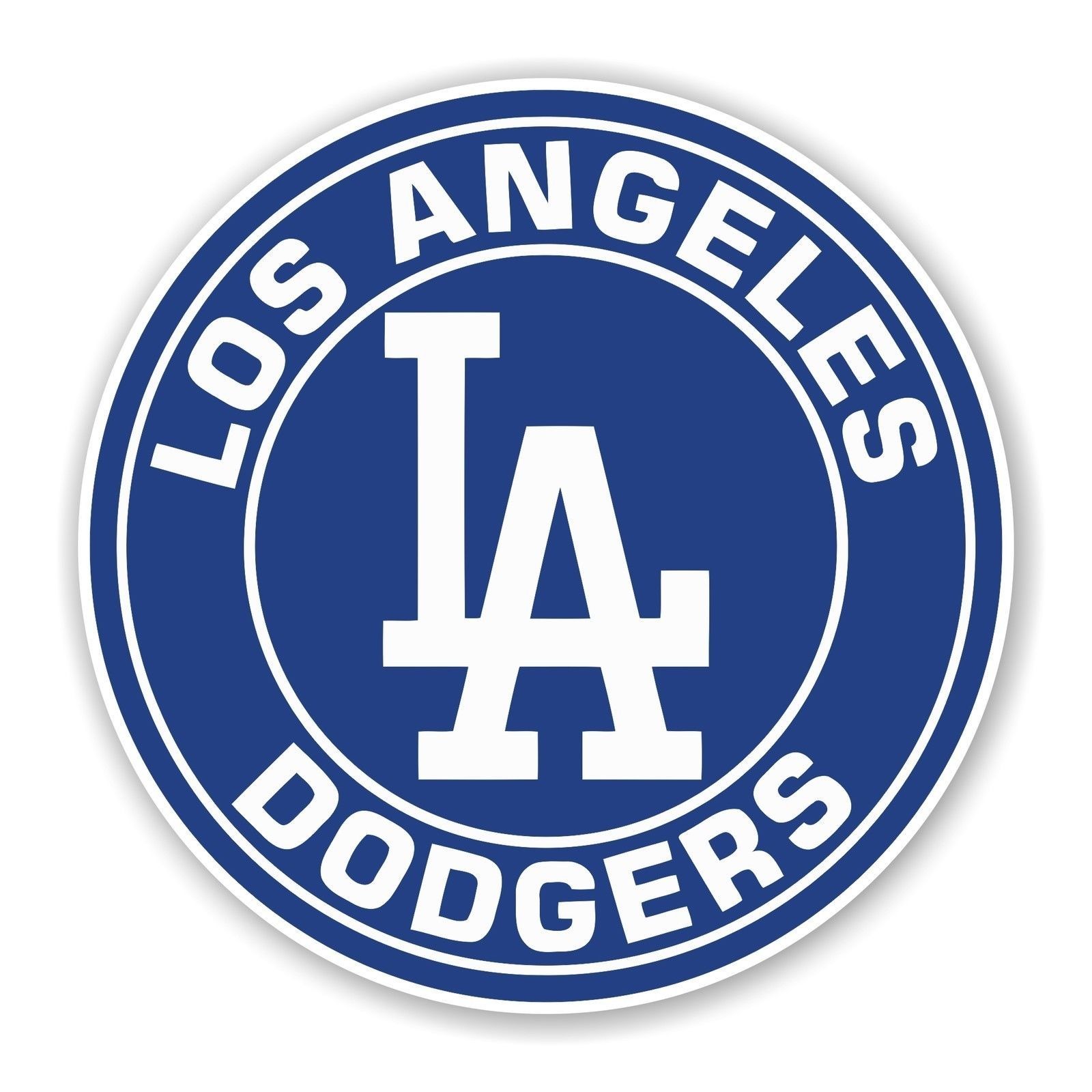 Los Angeles Dodgers Round Decal / Sticker Die cut