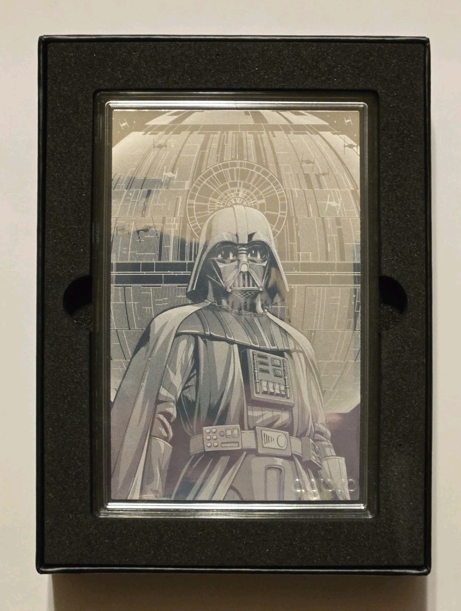 Fully Engraved Star Wars Darth Vader agoro Tier 3 Silver 344/500 5g .999 Silver