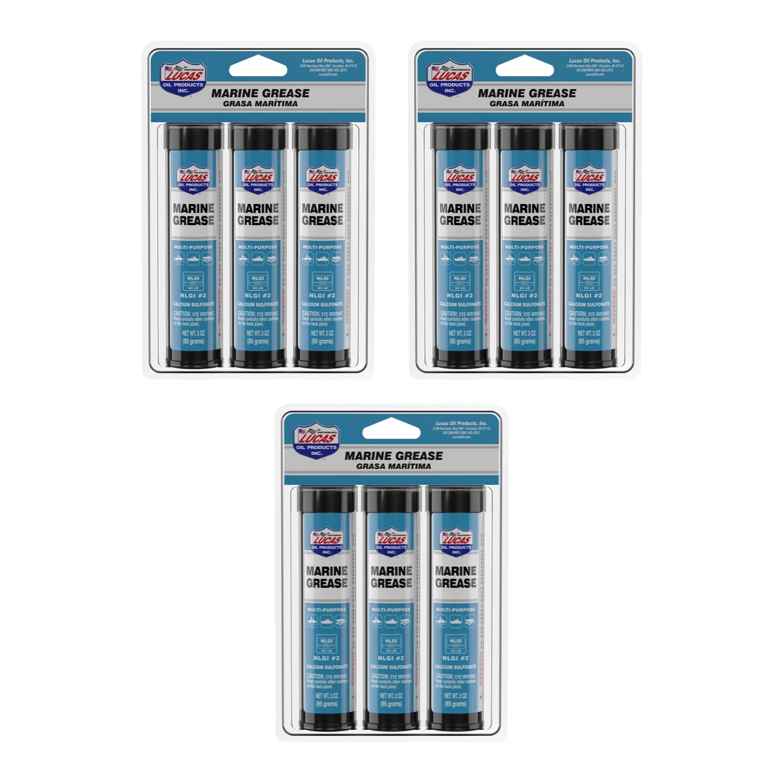 Lucas Oil 10682 Oil Marine Grease - 3 oz Tube (Pack of 3) x3