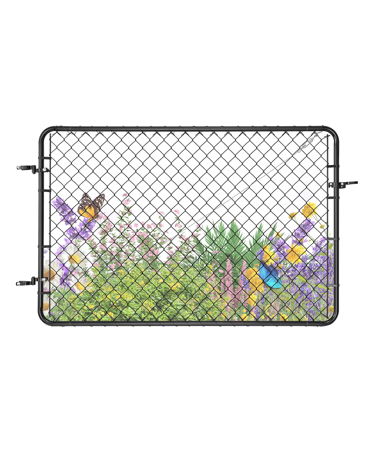 VEVOR Chain Link Fence Gate Fit 2.2-6 x 6 ft Adjustable Gate Posts Not Included