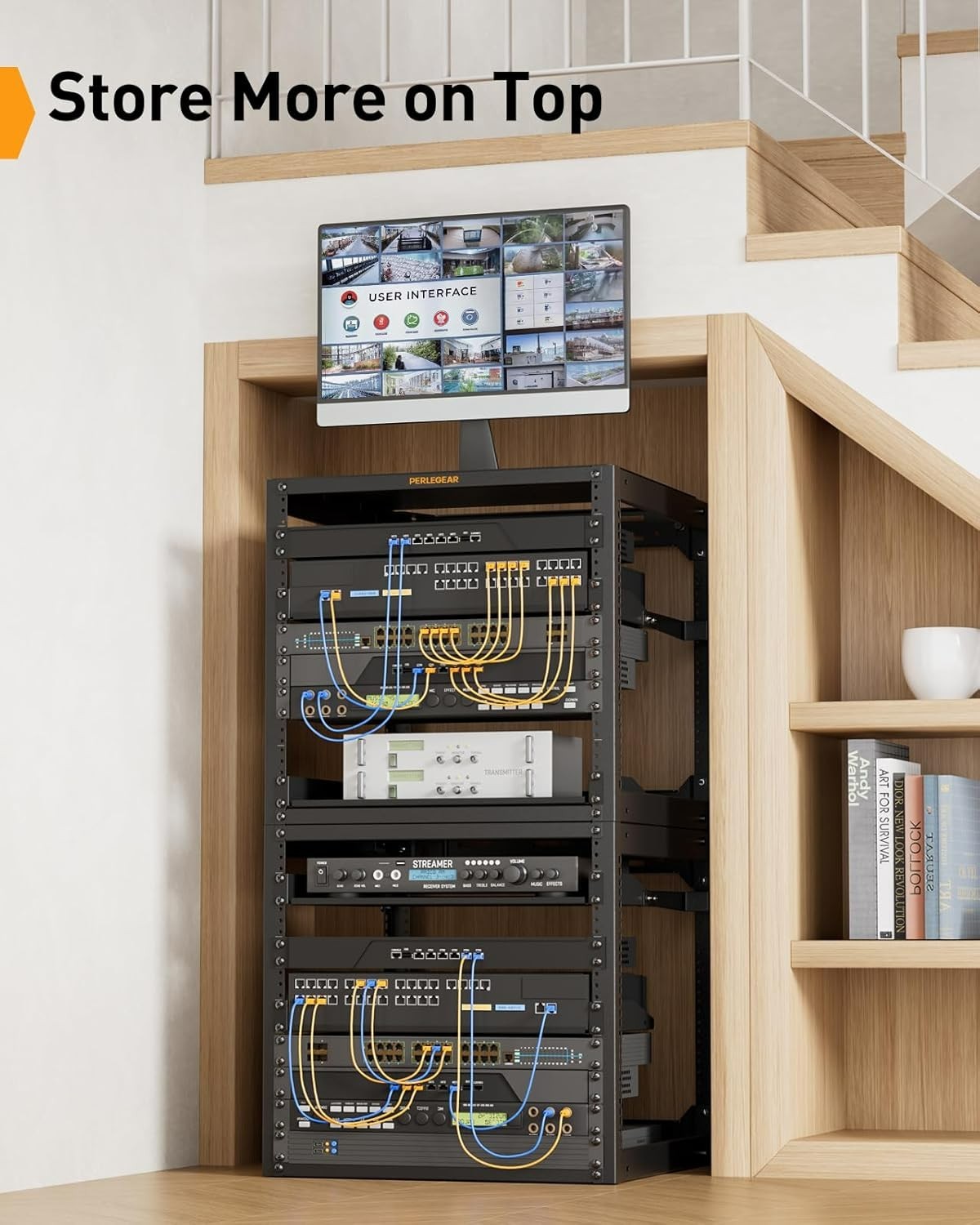 Perlegear 10U Open Frame Server Rack 19" Wall Mount AV NetworkEnclosure #2572EY2