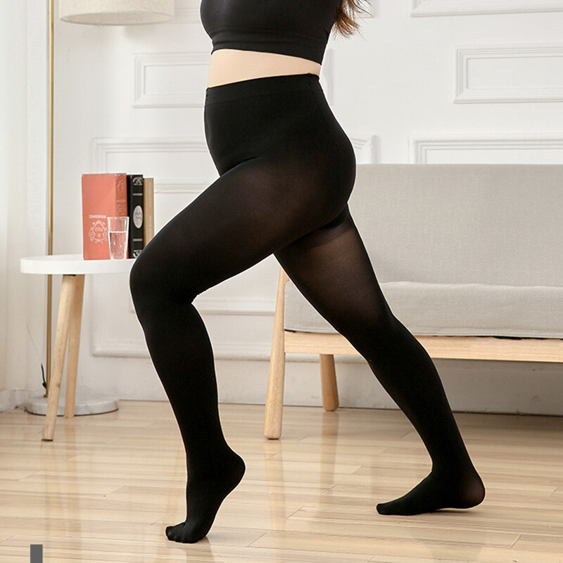 2X Women Pantyhose Plus Size High Waist Tights Stockings Hosiery Sexy Black Nude