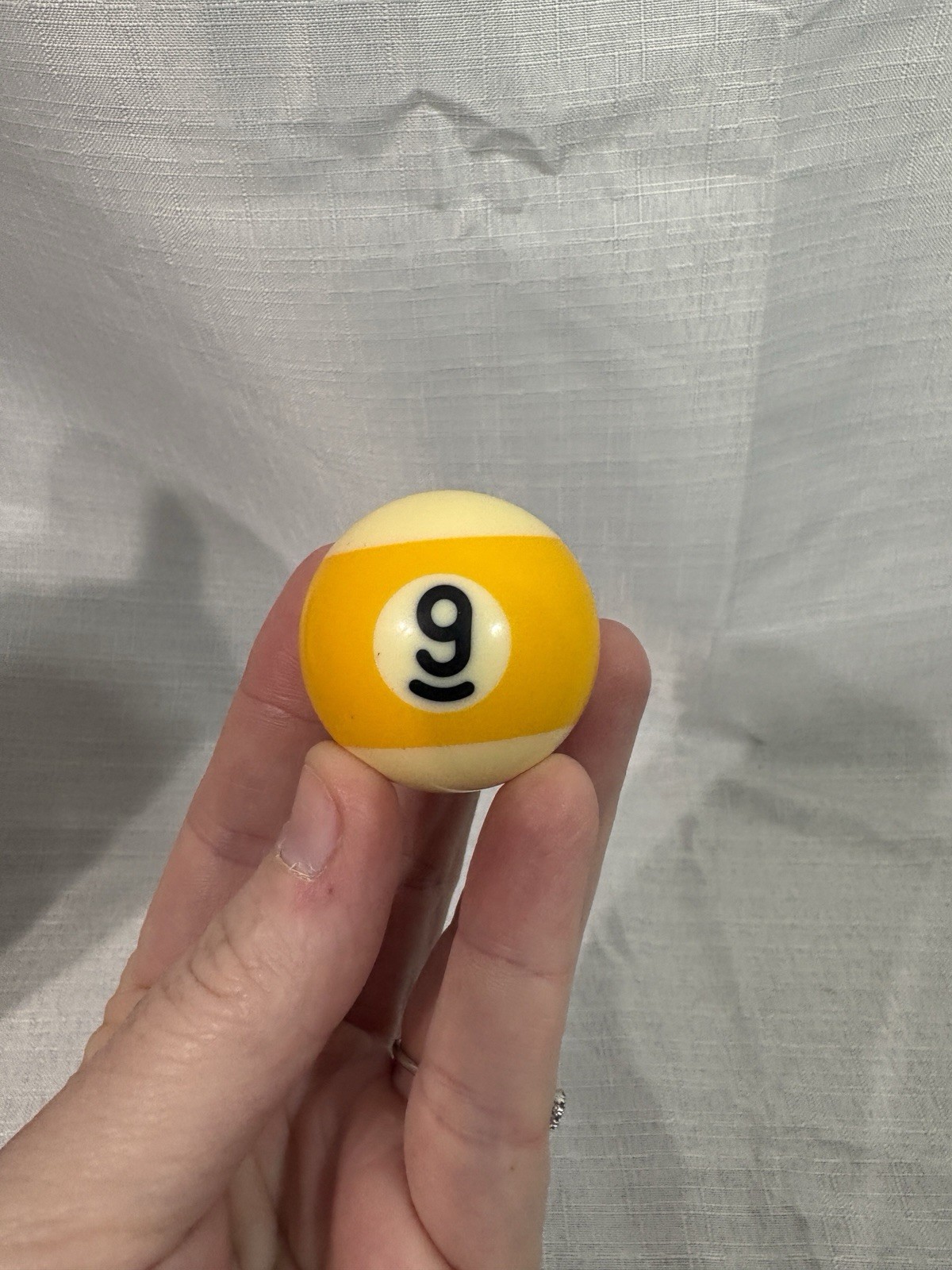 Replacement Mini Billiard Pool Ball 1.5" Ball Number #9 Striped Yellow