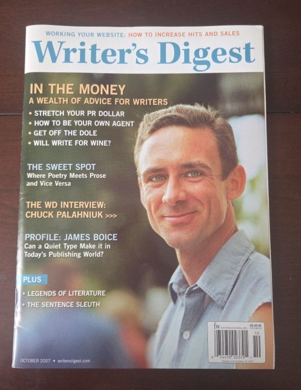 Writer's Digest Magazine, October 2007, Chuck Palahniuk Interview Rare OOP
