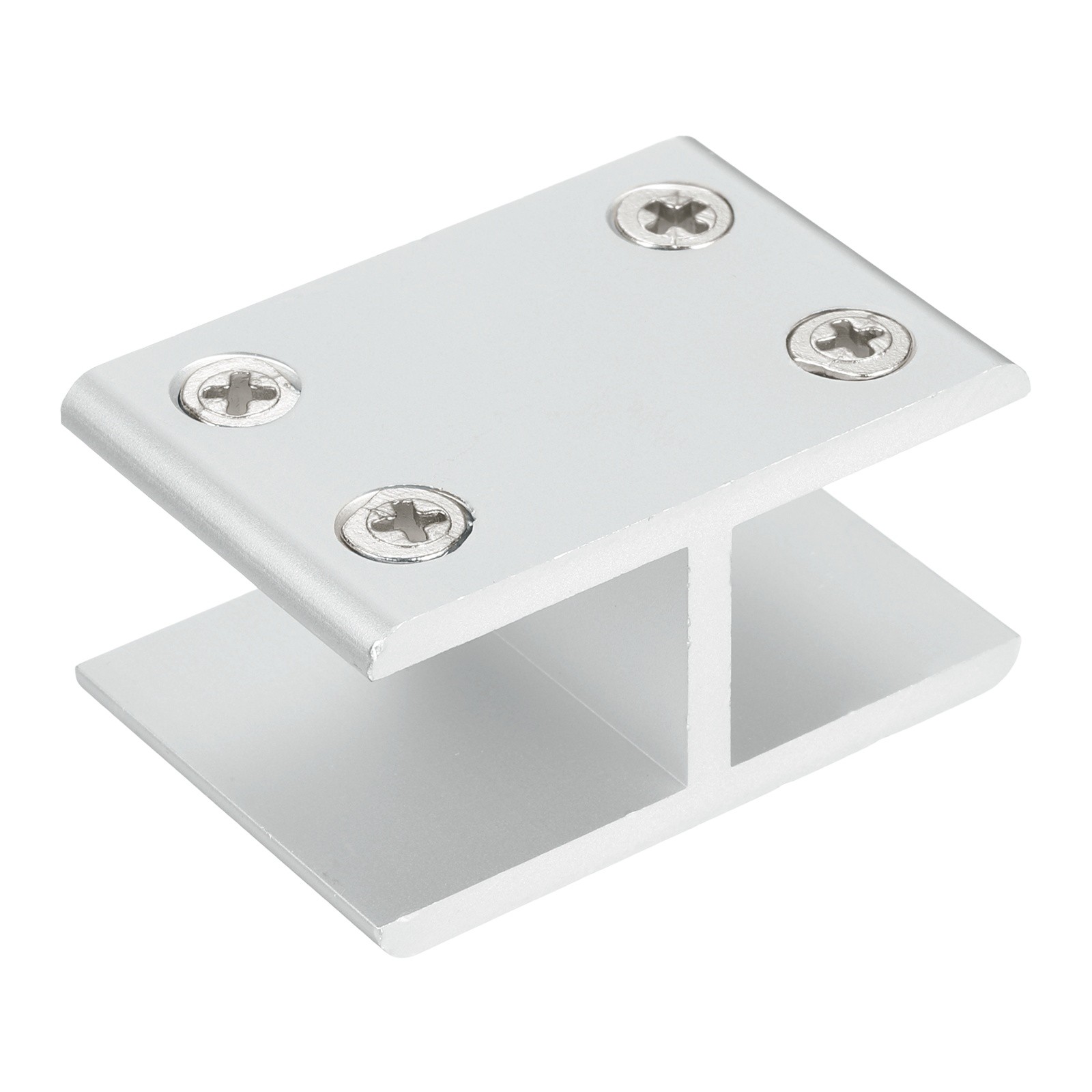 180 Degree Glass Clamp for 18-20mm Thick Adjustable Glass Support, Silver