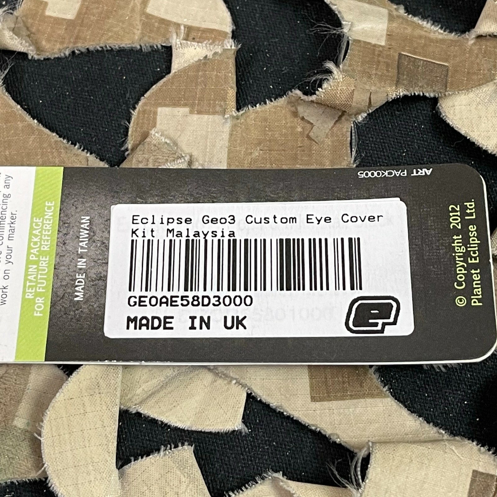 NEW Planet Eclipse Geo 3 Custom Eye Cover Kit - Malaysia
