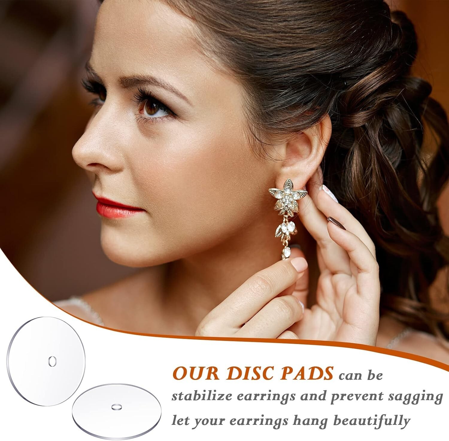 Clear Disc Pads to Stabilize Earrings Plastic Discs for Earring Backs 200