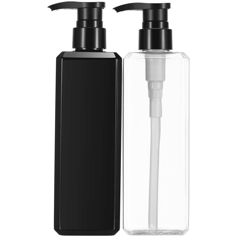 2 Pcs Shampoo Conditioner Dispenser Bottles Empty Refillable 500 ml