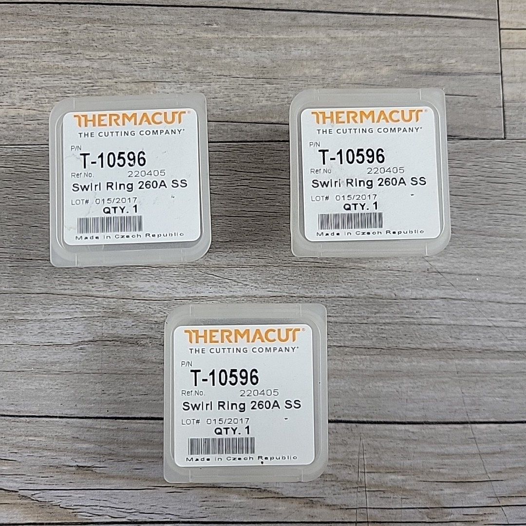Thermacut Swirl Ring 220405 260A SS Stainless Steel Lot of 3 T-10596