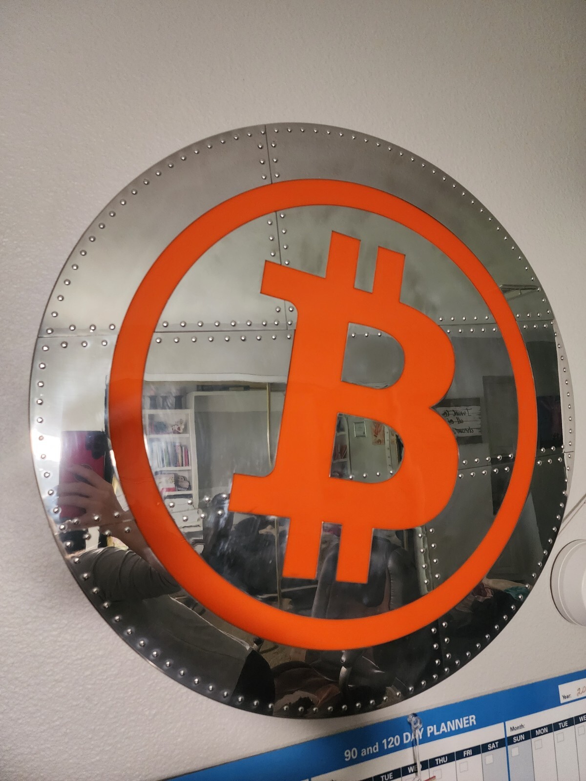 Bitcoin 28" Polishes Alyminum LED Back Lighting Sign