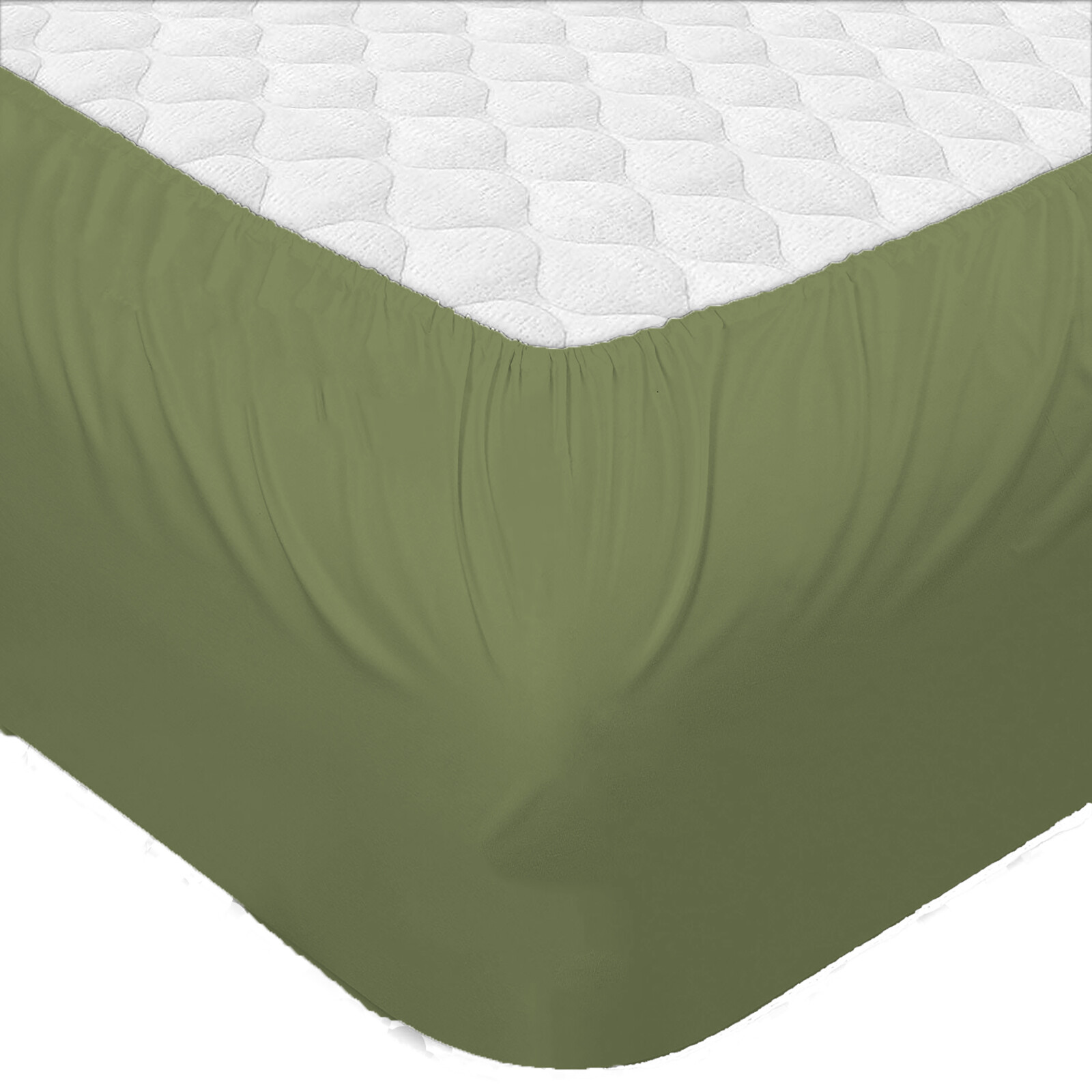Extra Deep Pocket Bed Sheets 1000 - 1200 TC Egyptian Cotton Moss Solid