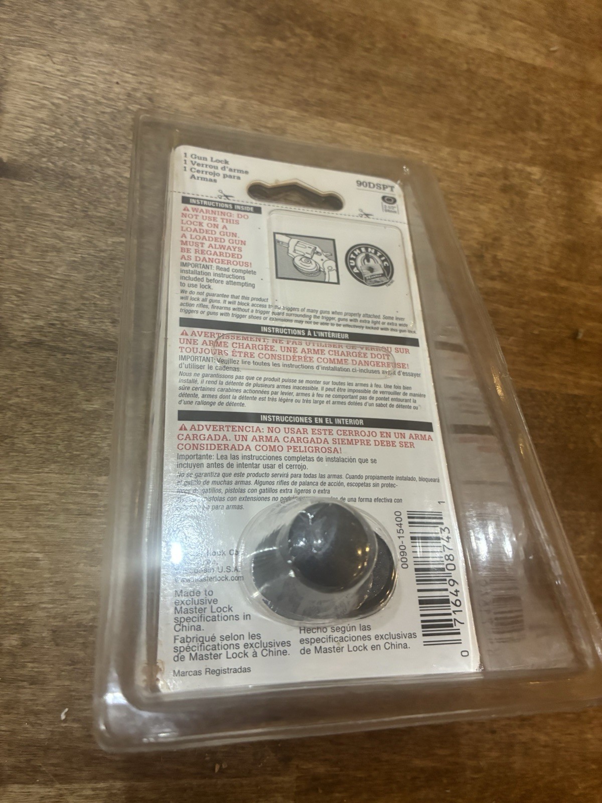 Master Lock 90DSPT Keyed Gun Trigger Lock, 1 Pack Gun Lock With 2 Keys NEW