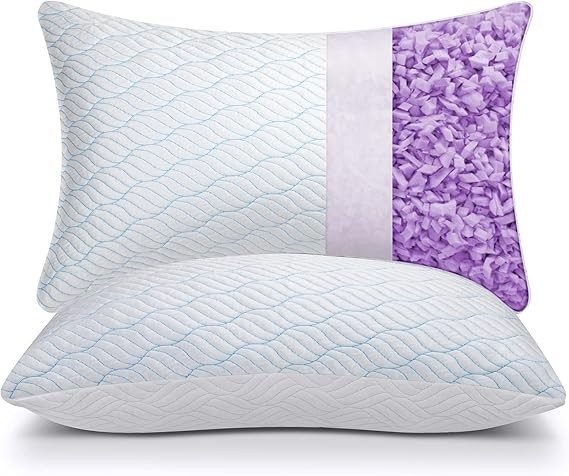 Cooling Pillows Queen Pack Memory Foam Adjustable WISHSMILE Size Zipper Firmness