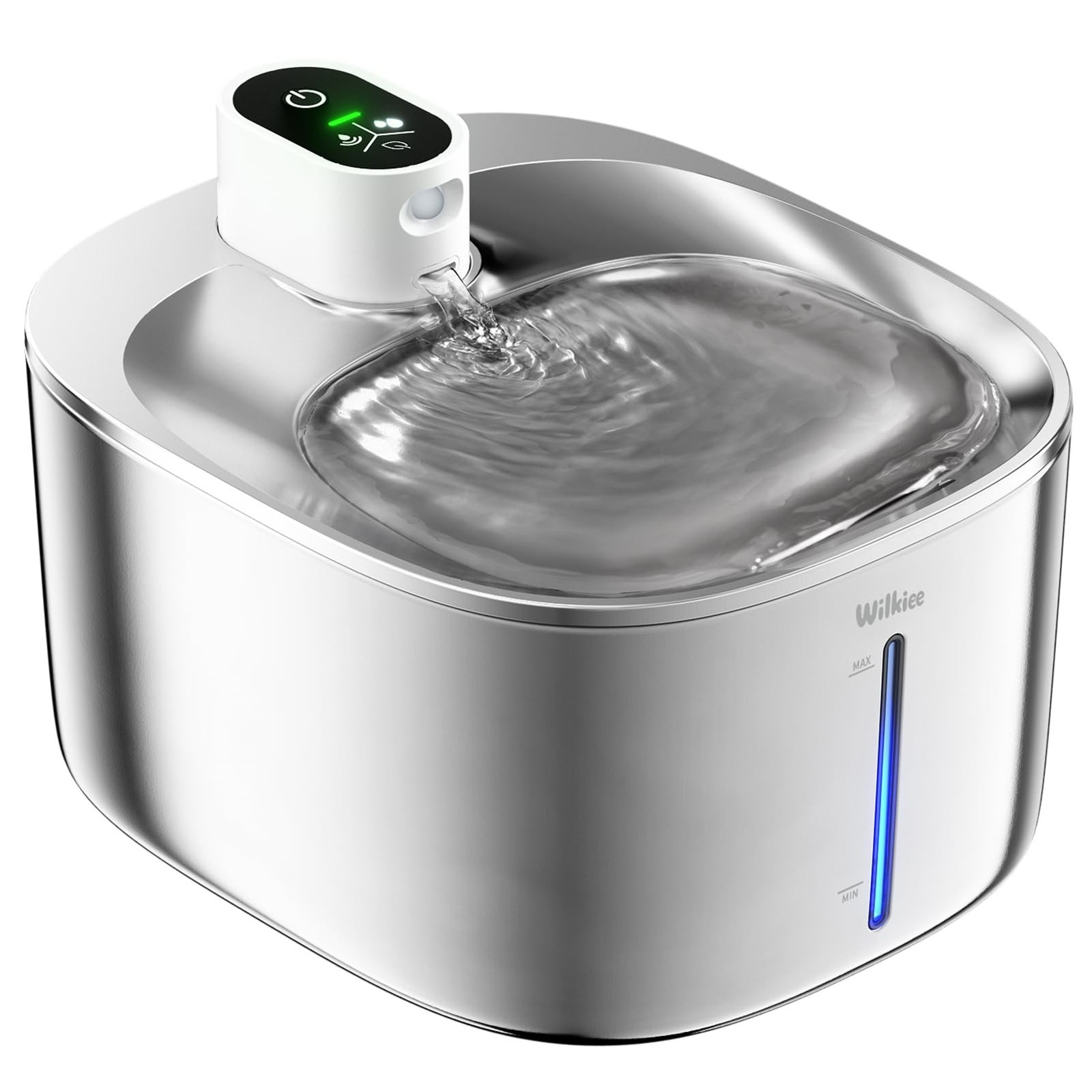 Cat Water Fountain Stainless Steel, 138fl.oz / 4.1L Cat Fountain, Pet Water D...