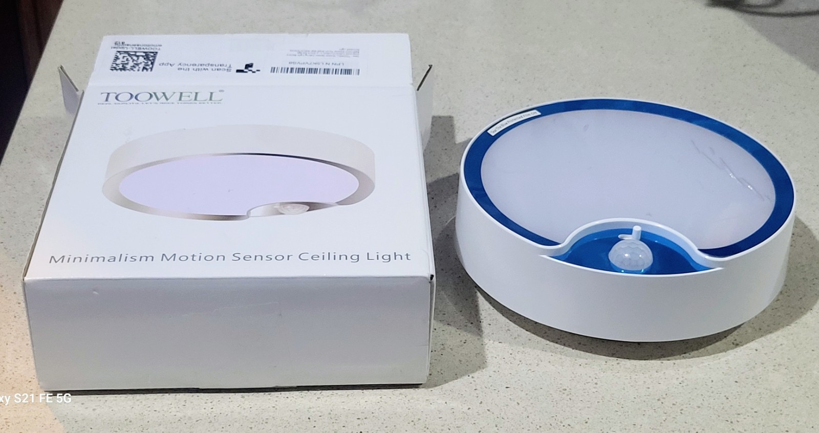 Toowell Minamalism Led Motion Sensor Ceiling Light Battery Operated 📌📌📌