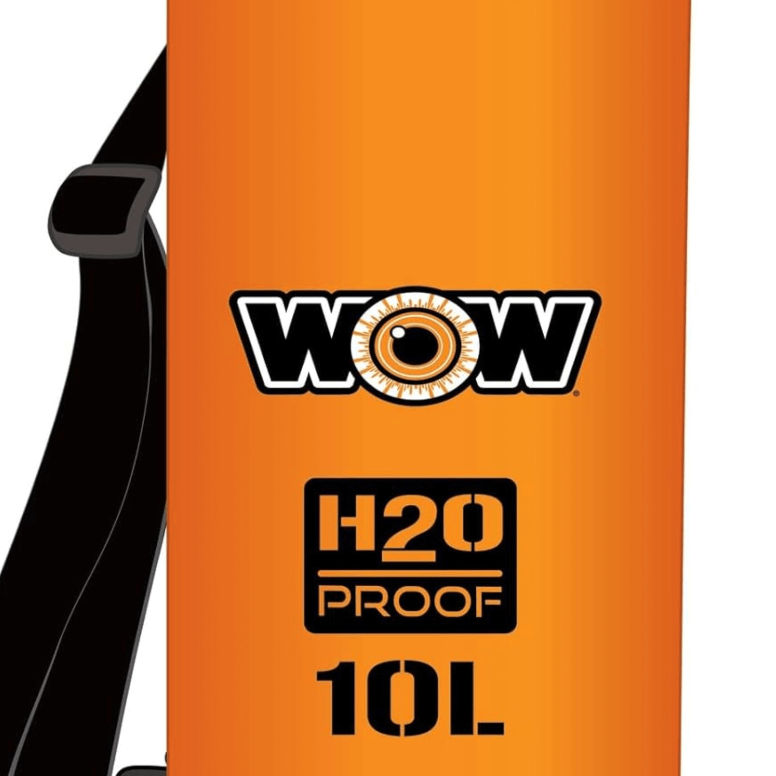 WOW Watersports H2O Proof 10L Drybag Orange, w Mesh Sides and Phone Pocket