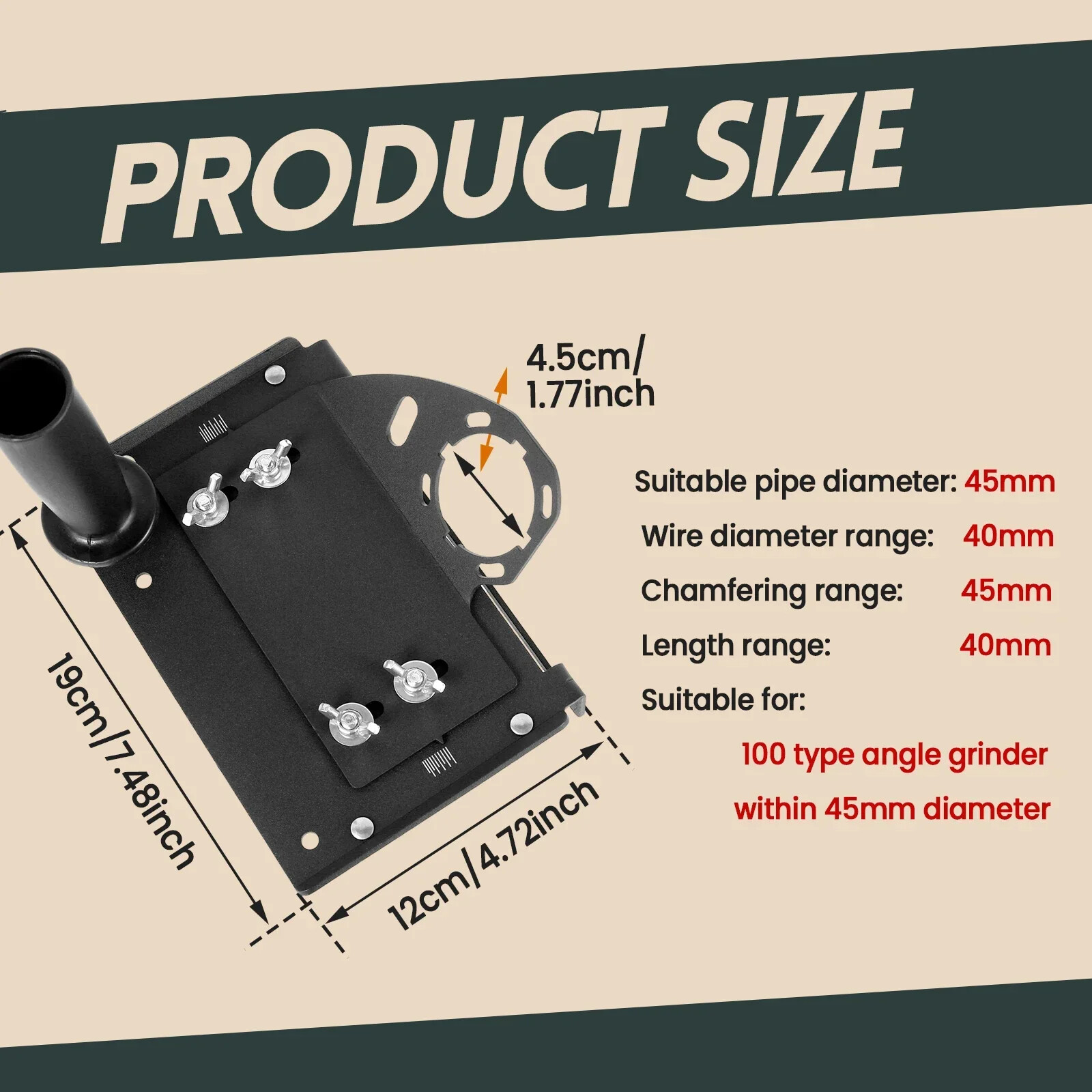 Angle Grinder Stand For Tile 45 Degree Chamfer Cutting Tile Chamfering Tool