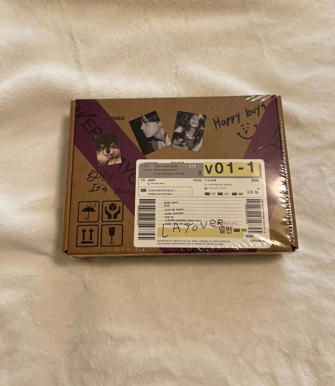 SEALED - BTS V Taehyung Layover Solo Album Purple Version