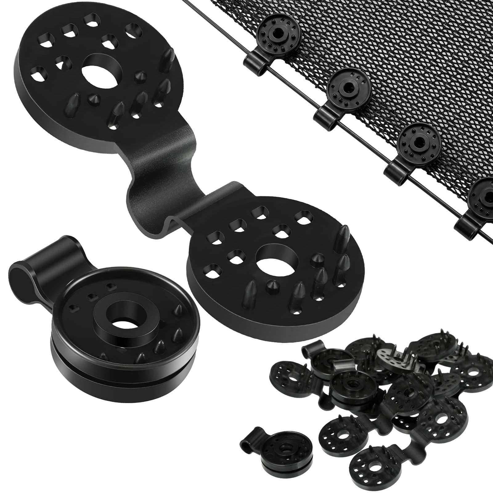 Maitys 40 Pieces Shade Cloth Plastic Clips Black Sunshade