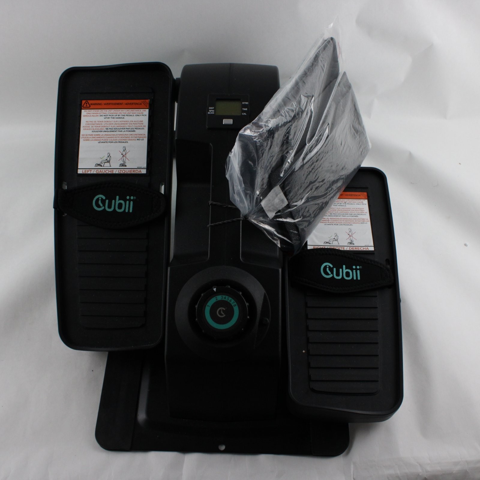 Cubii JR2 Compact Under Desk Elliptical With Display Monitor Black and Teal