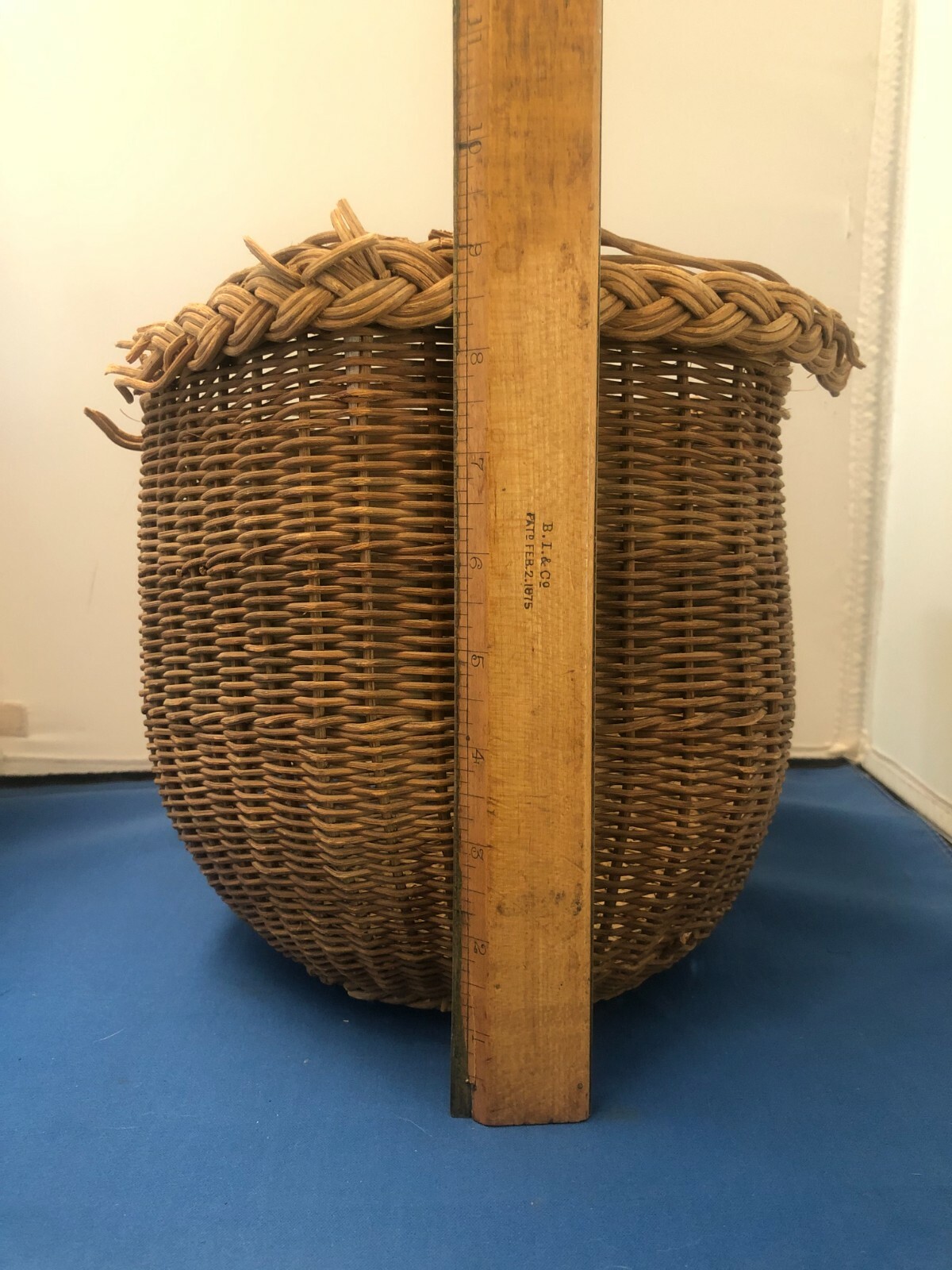 Original HW Collender Antique billiards pool wicker basket