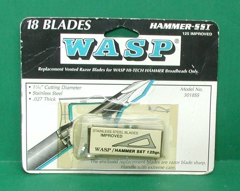 Wasp Hammer SST 125 gr Broadhead Replacement Blades #3018SS - New Pack