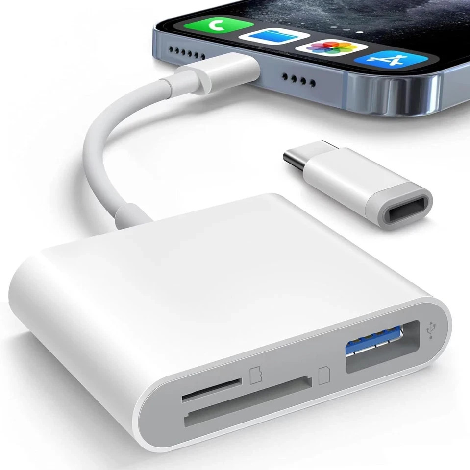 USB C Memory Card Reader Adapter High Speed Hub For MacBook iMac iPhone Android
