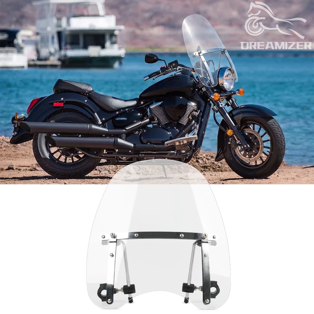 18"x16" Large Clear Windshield Windscreen For Suzuki Boulevard C50 C90 S40 M50