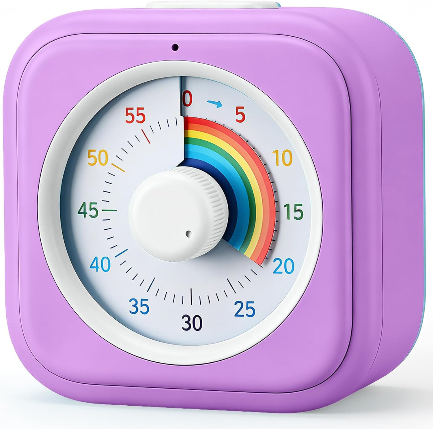 Rainbow Visual Timer for Kids, 60 Minute Silent Countdown Clock with Color Disk,