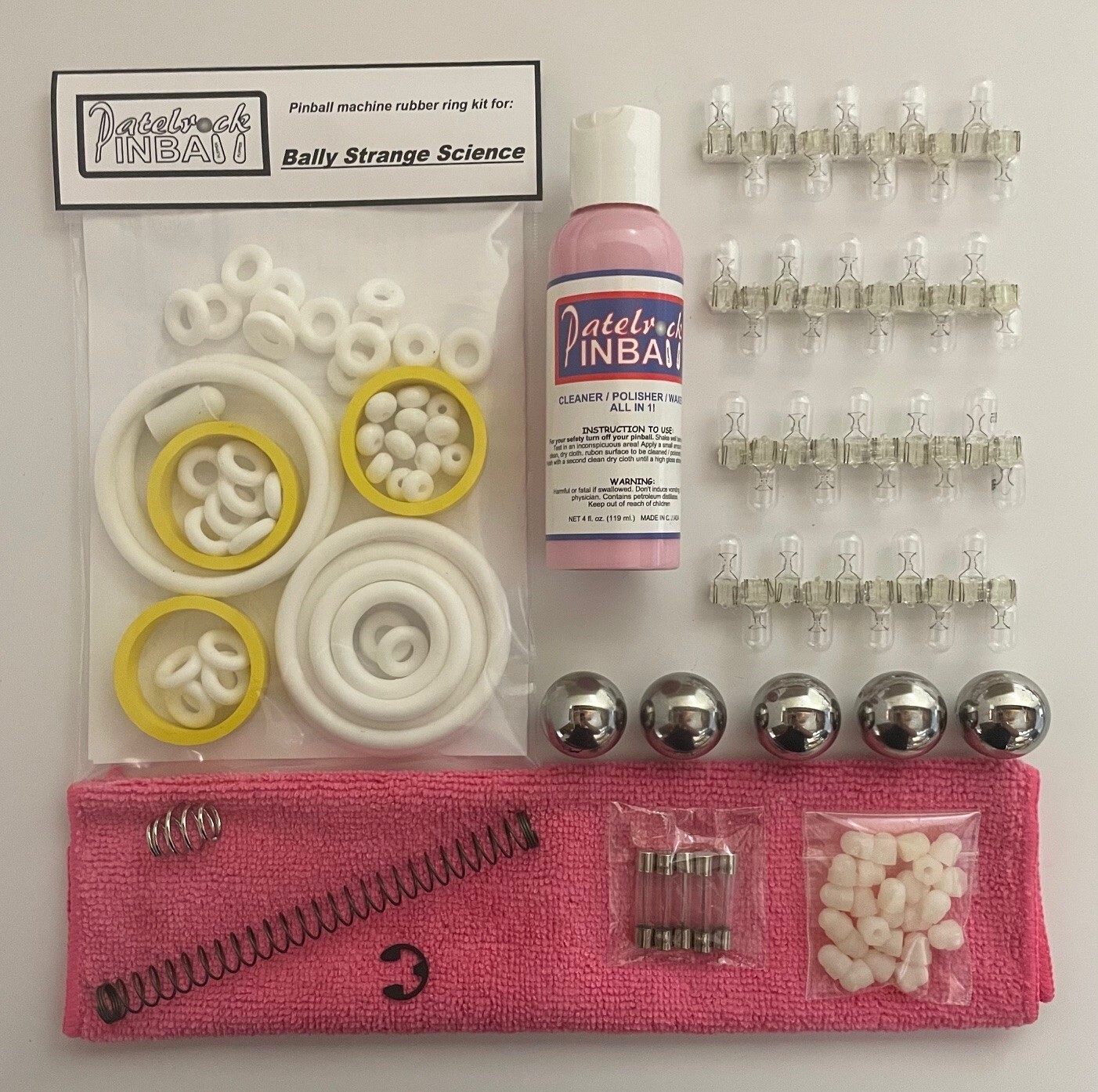 1986 Bally / Midway Strange Science Pinball Machine Maintenance Tune Up Kit