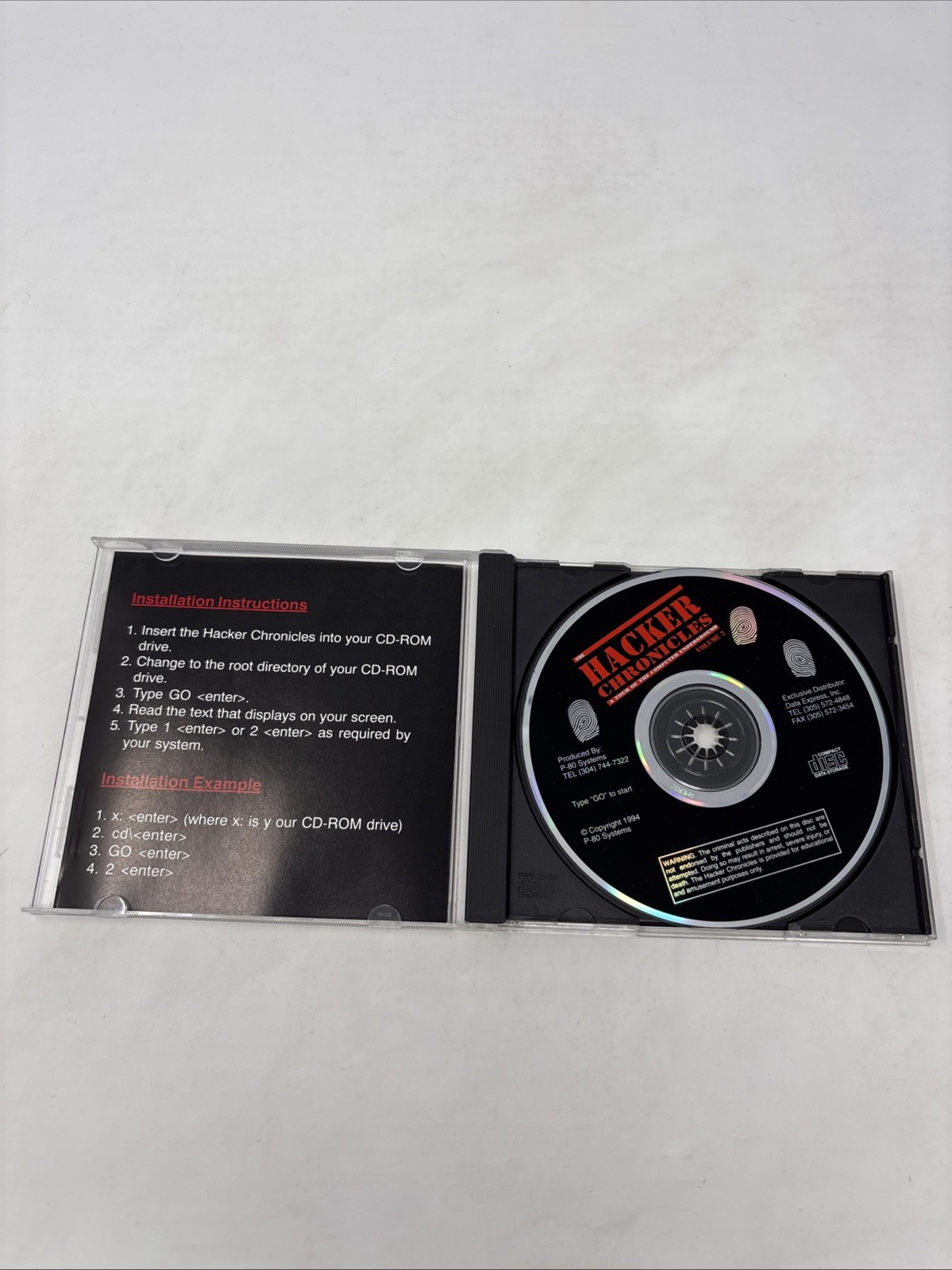 Hacker Chronicles Volume II CD ROM Security/Computer Underground 1990s VG Cond