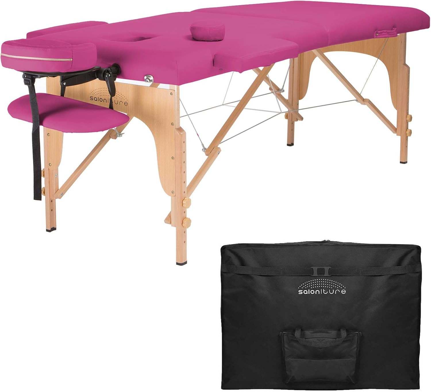 Professional Portable Folding Massage Table W/ Carrying Case Black