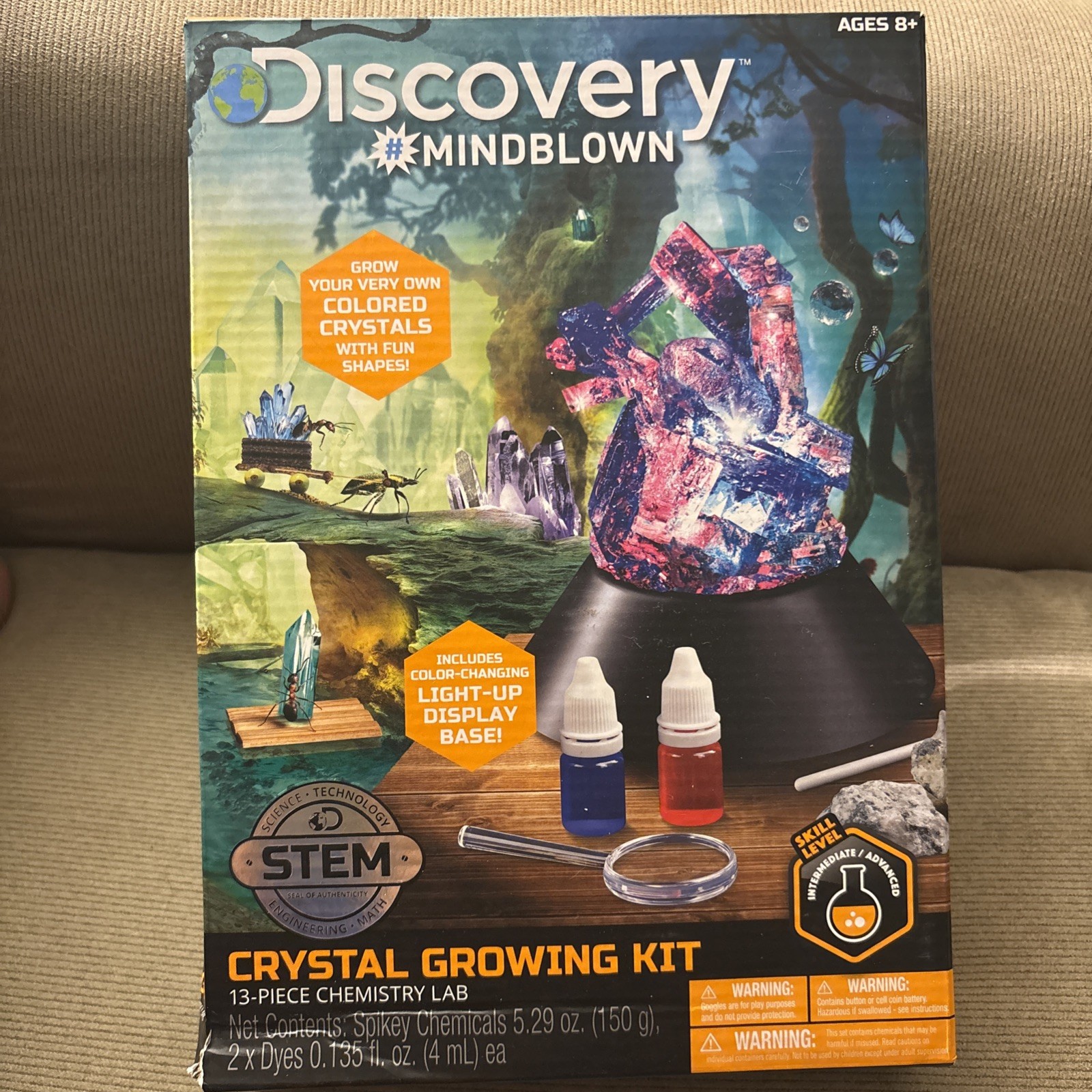 Discovery Mindblown Crystal Growing Kit STEM Science Set Light-Up Display NEW