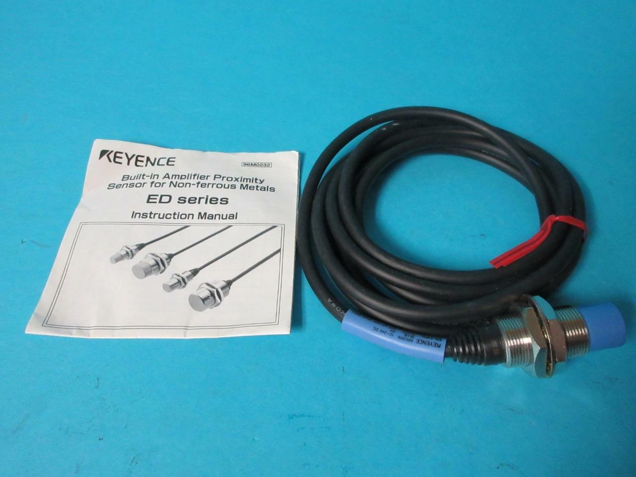 BRAND NEW KEYENCE ED-118U BUILT IN AMPLIFIER PROXIMITY SENSOR W/ CORD ED SERIES