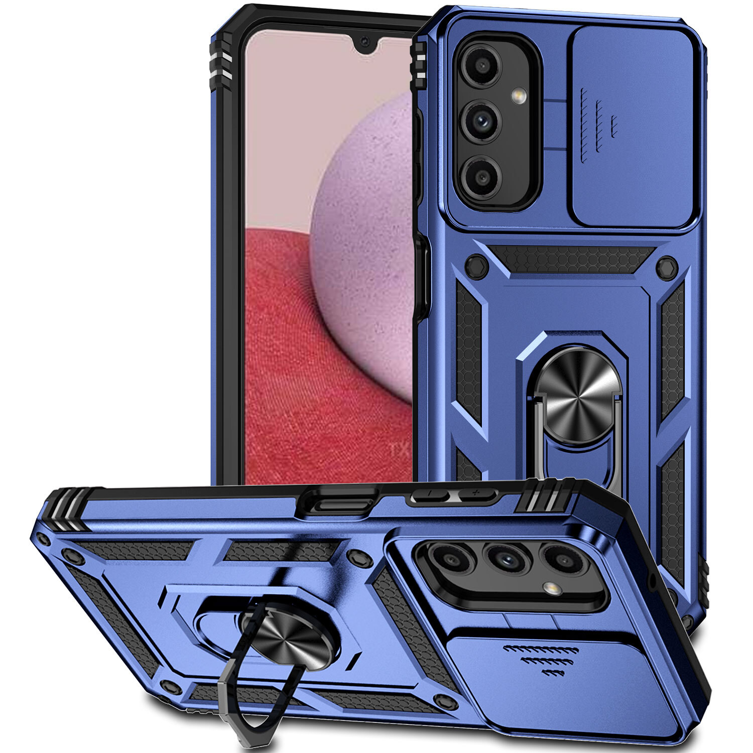 For Samsung A17 A16 A26 A36 A15 A25 A35 Shockproof Ring Stand Case Lens Cover